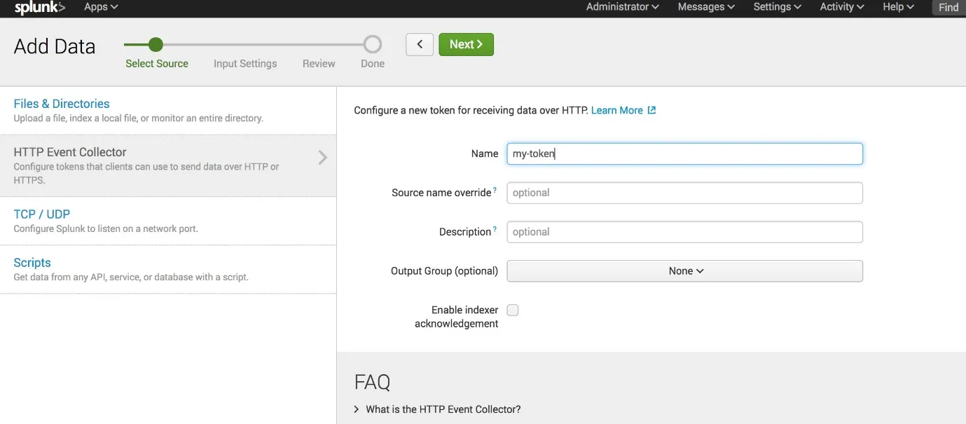 Create Token with Default Values