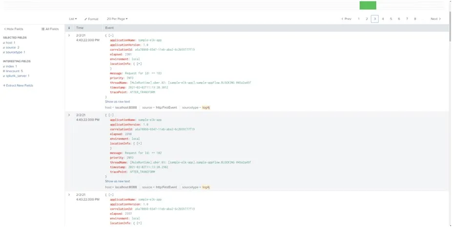 Logs being pushed to Splunk