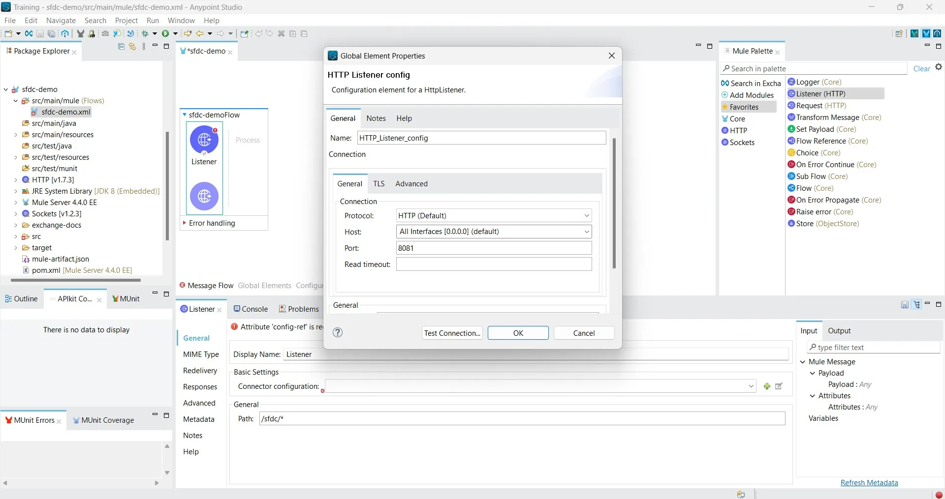 Drag HTTP Listener and Configure Path