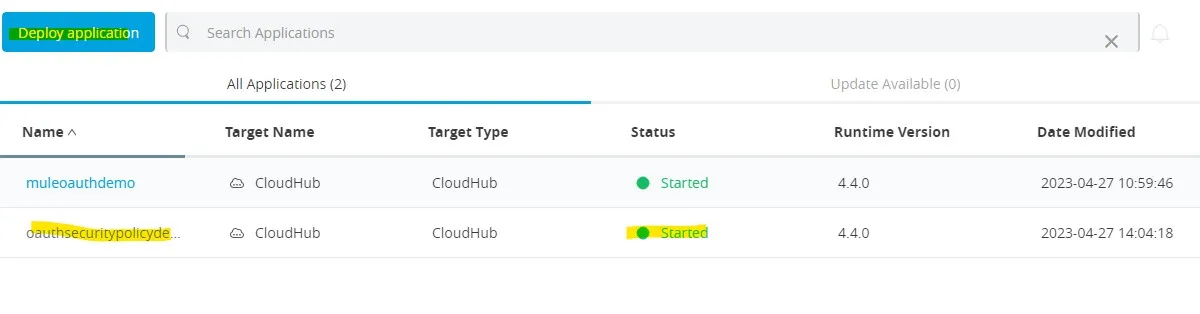 Sample Mule Application Running on Cloudhub