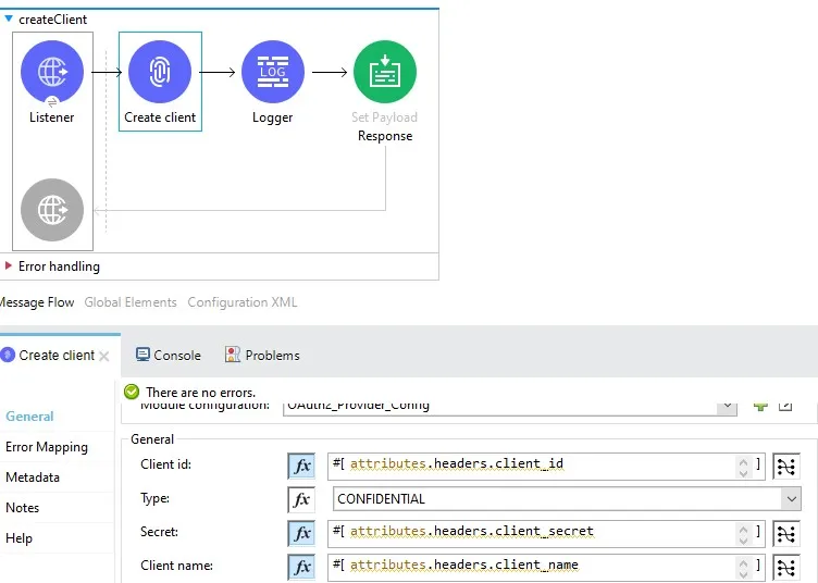 Create Client Operation Properties and Expression Parameters