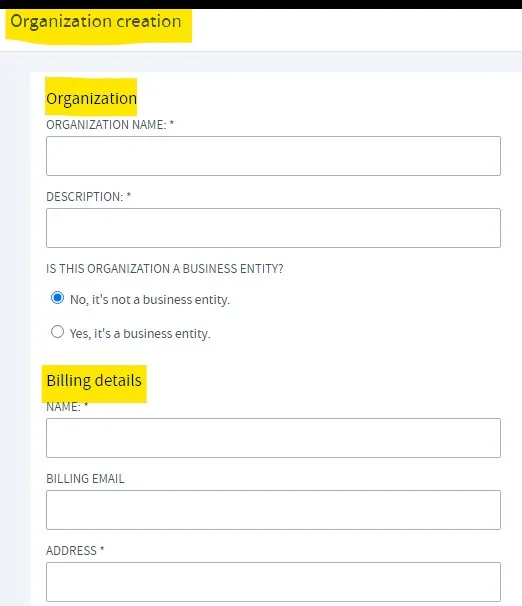 Create Organization in Clever Cloud