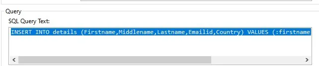 Configuring SQL Query and Parameters in Bulk Insert Connector