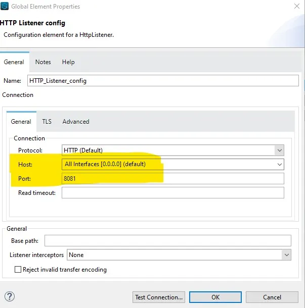 Configuring HTTP Listener Host and Port