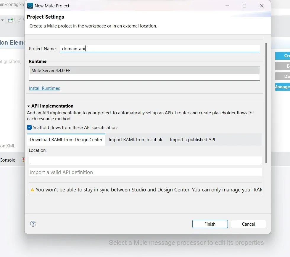 Create a mule project.